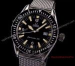 Replica Omega Seamaster 300 Civilian Vintage Watch SS Black Mesh Band 